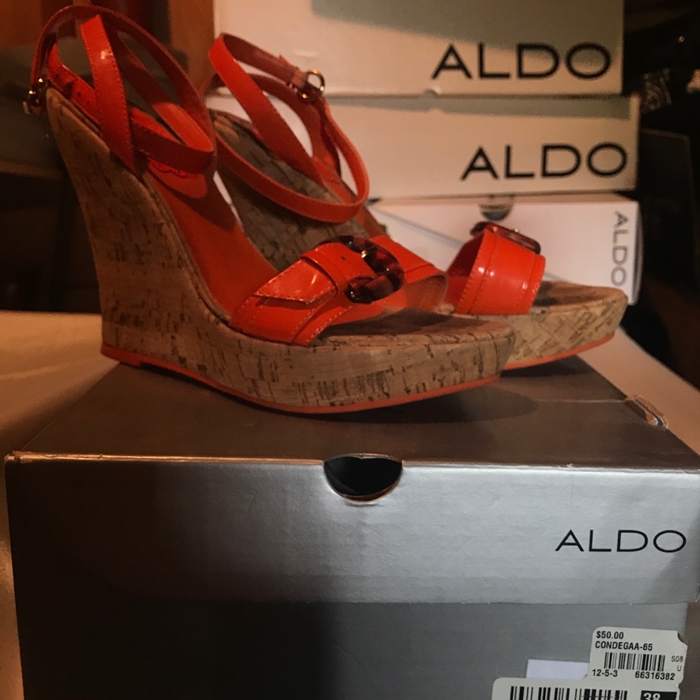 Aldo “Condegaa” wedge - orange & brown